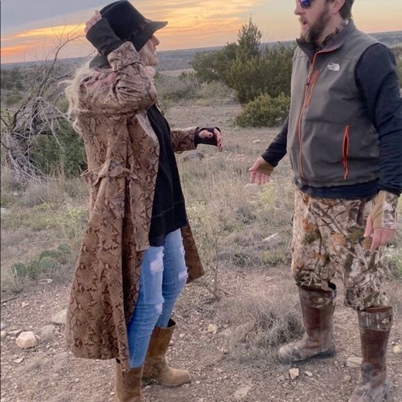 Vegan Leather Snakeskin Full Length Trench Coat - Picture 13 of 16